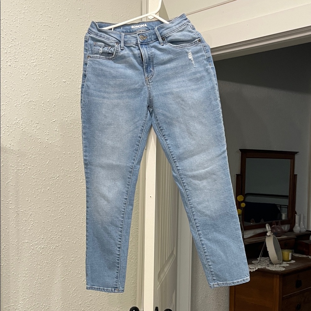 Sonoma Women's Sky Blue Boyfriend Jeans